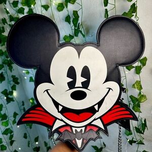 Mickey Mouse Vampire Crossbody Bag - Black and Red